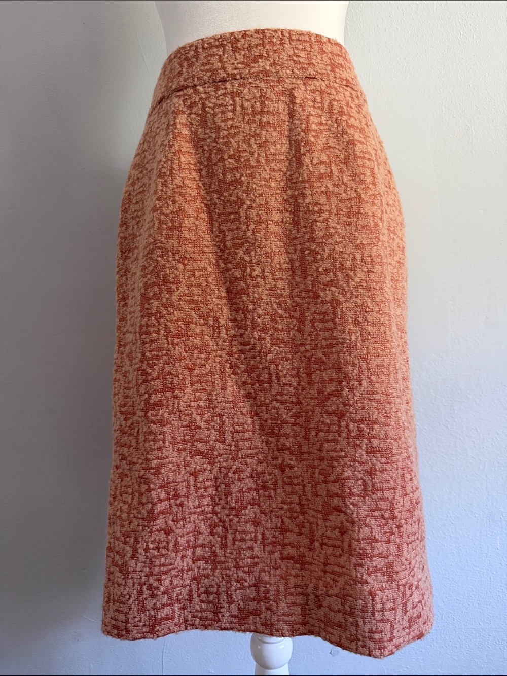 J. Crew Coral Textured Midi Skirt Size 6